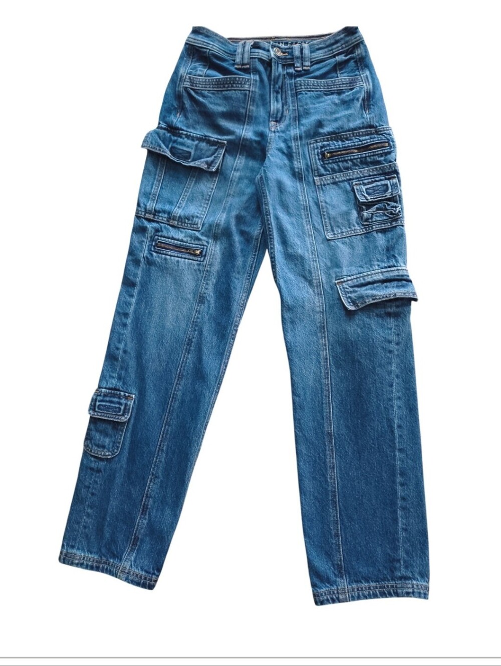 American Eagle  Cargo Denim Pants - Multi Pocket Utility Style